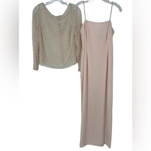 Victoria Long Dress with Beaded Top Women's 12